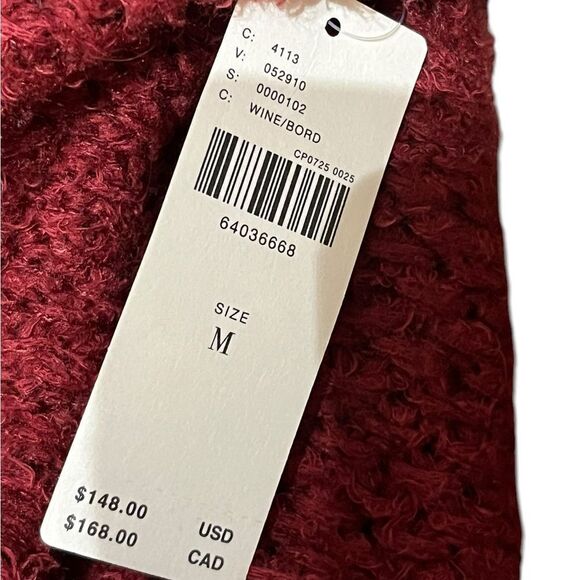 Pilcro Anthropologie Burgundy Heavy Weight Cardigan Sweater, Size M, NWT - Picture 7 of 10